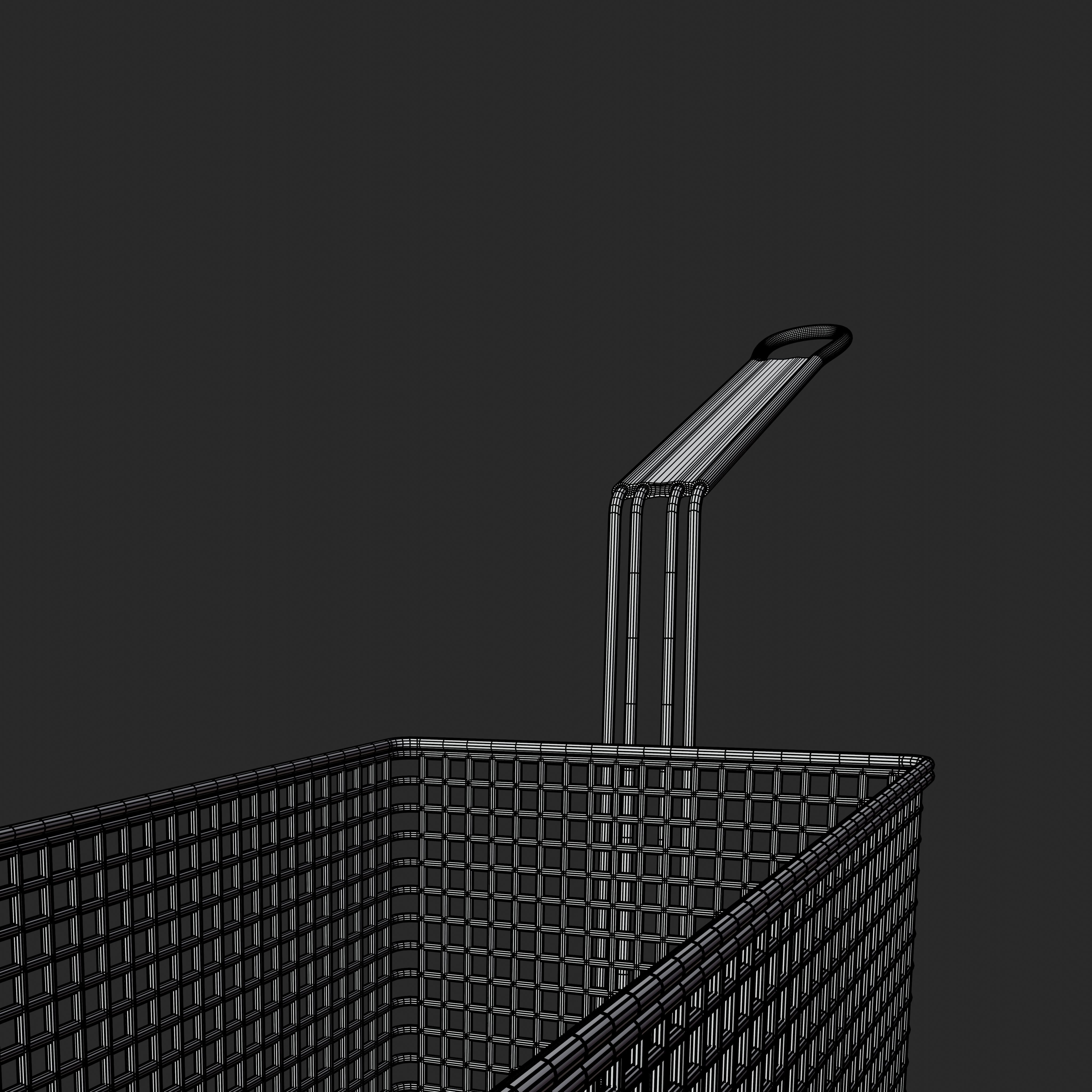 Deep Fryer Basket 3D model_3