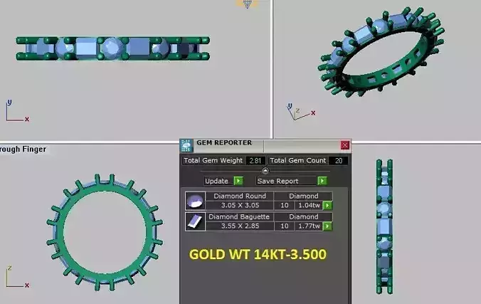 baguette cut and brilliant eternity ring