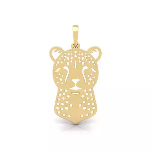 Tiger Face Pendent 3d Model and Render Detail