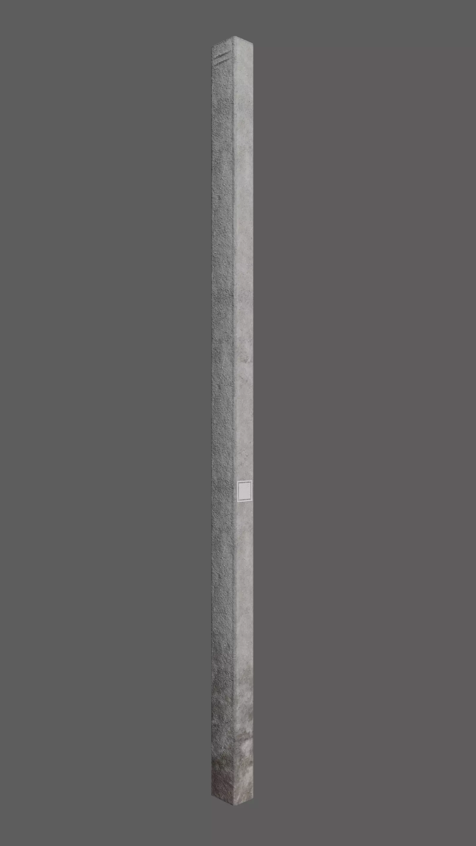 Power street pole Low-poly 3D model_0