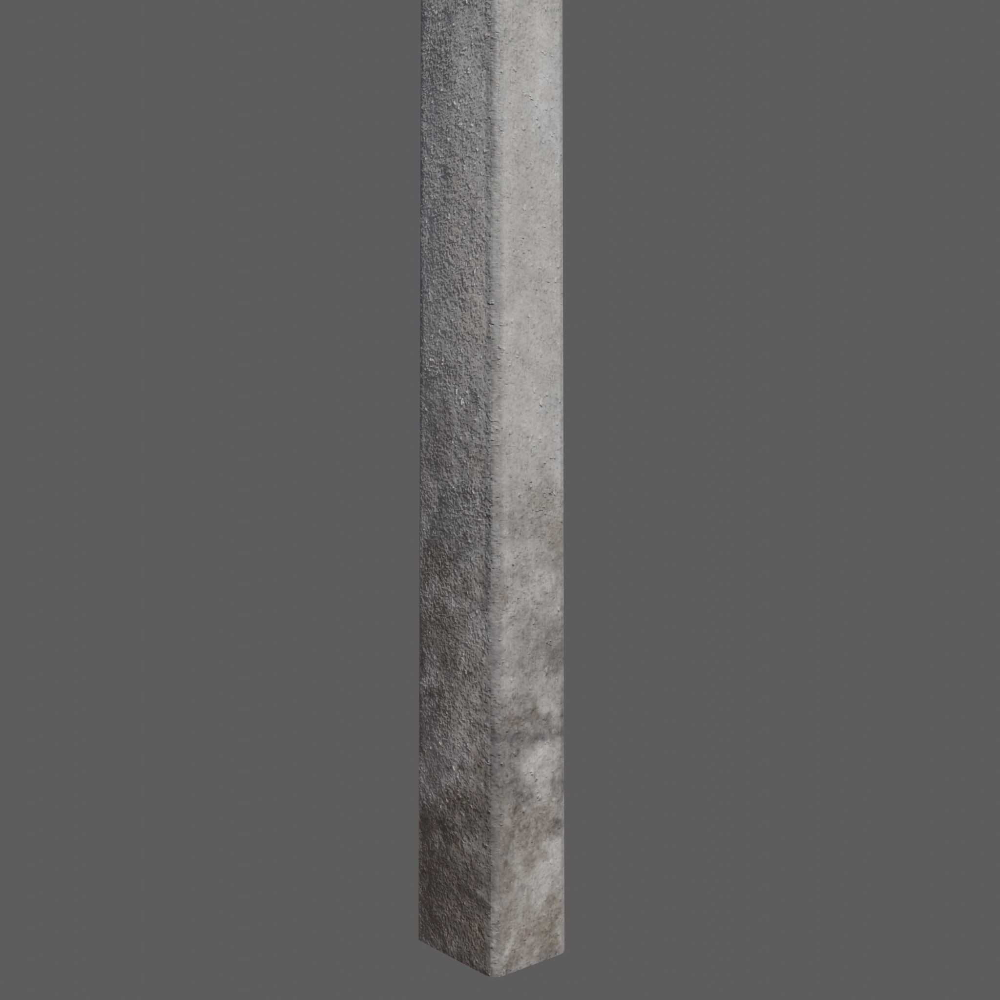 Power street pole Low-poly 3D model_1