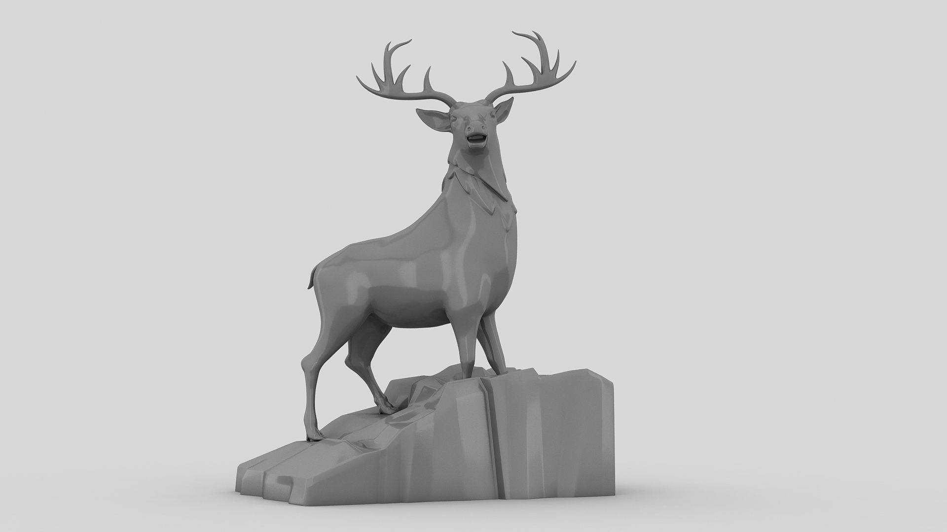 Reindeer gold deer 3D print model_1