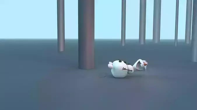 Rigged and animated Olaf-character