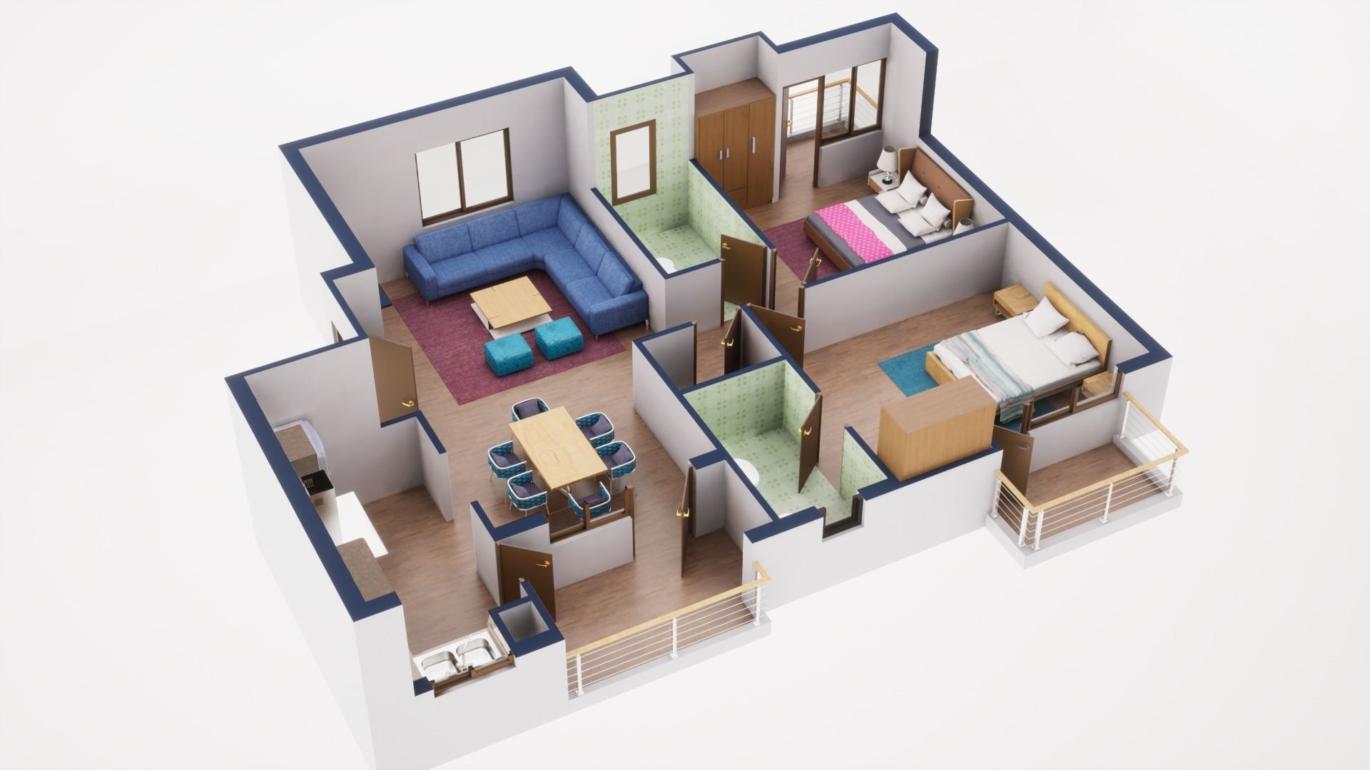 3D Floor Plan Model 37 3D model_4
