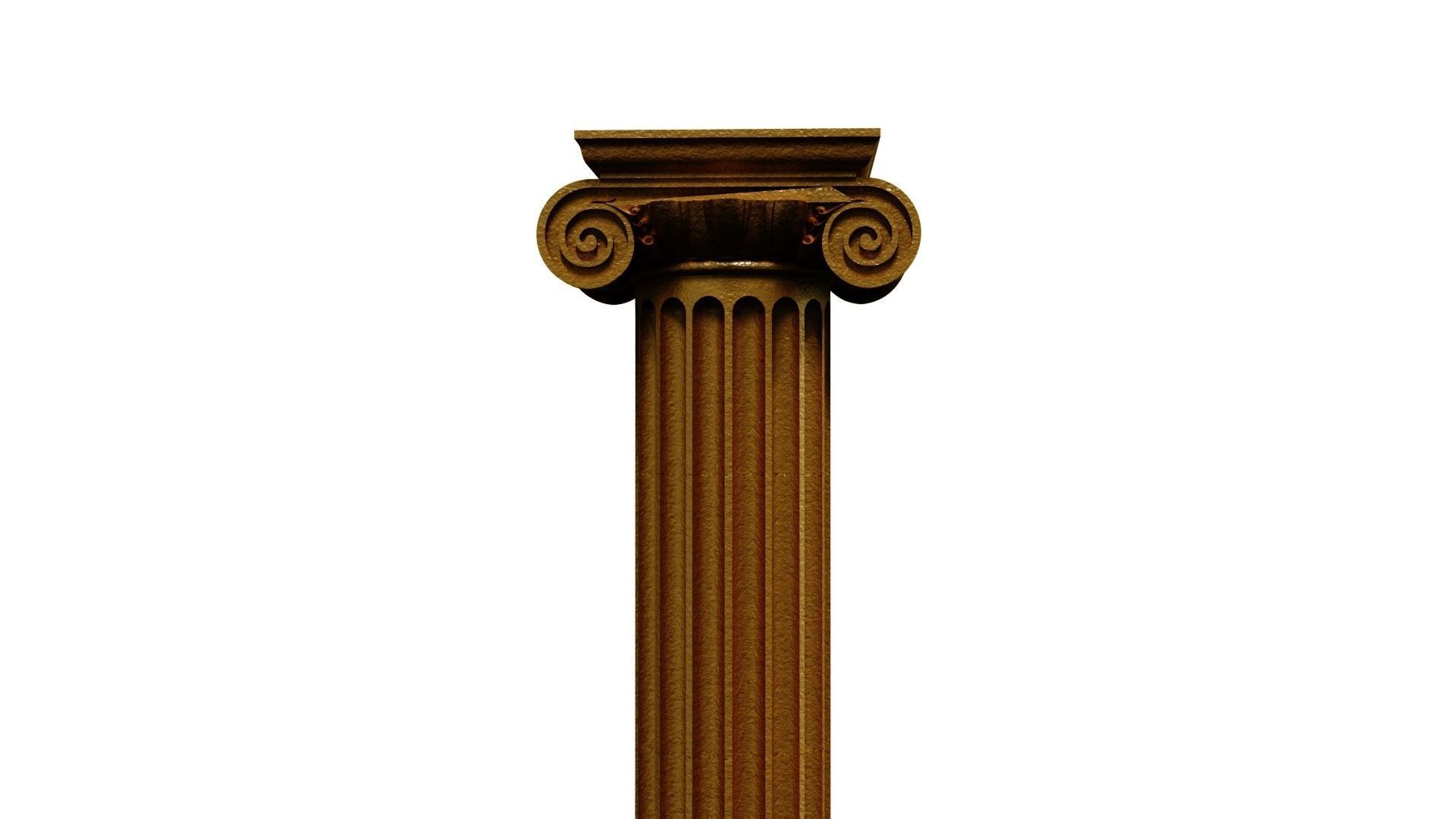 colomn golden column Low-poly 3D model_1