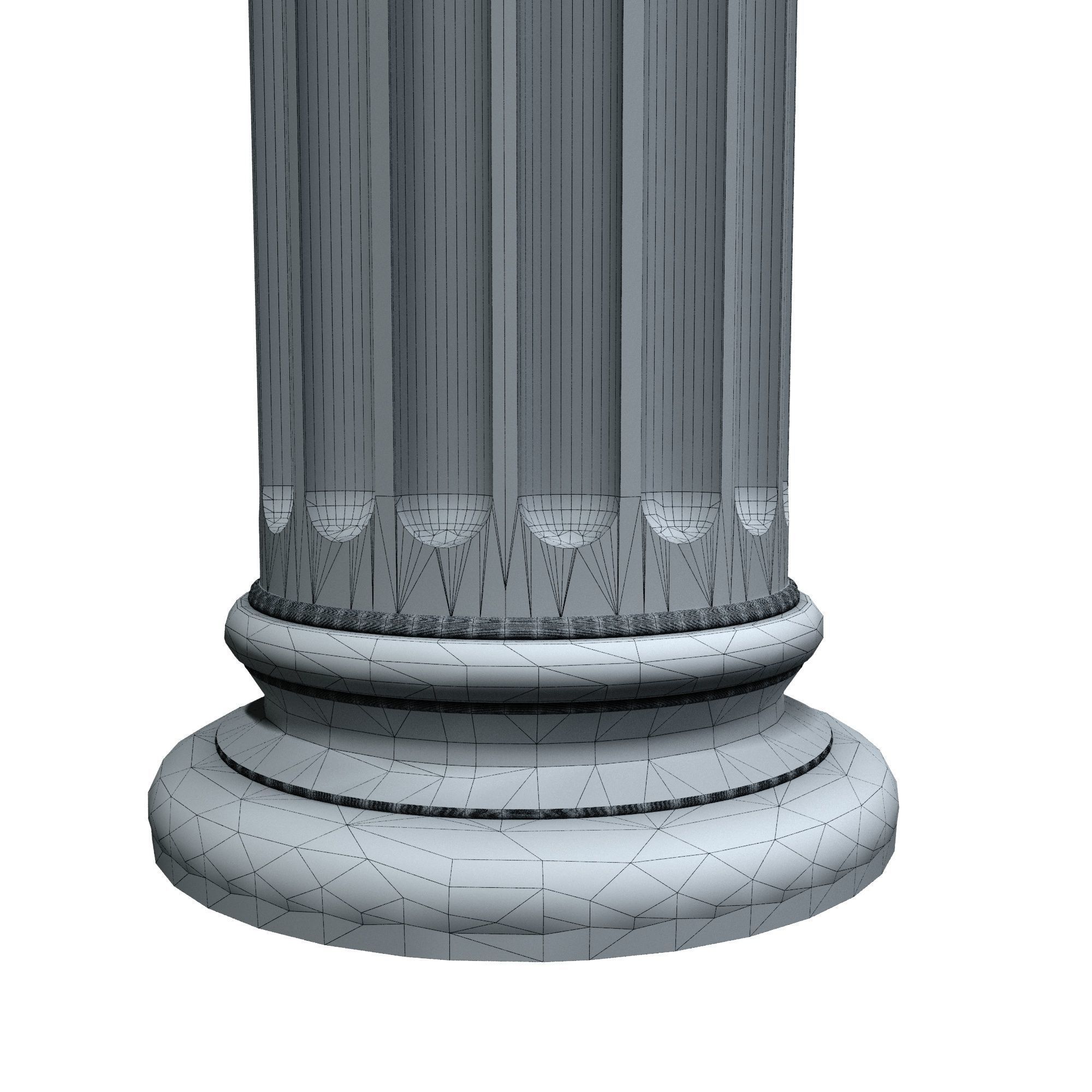 colomn golden column Low-poly 3D model_5