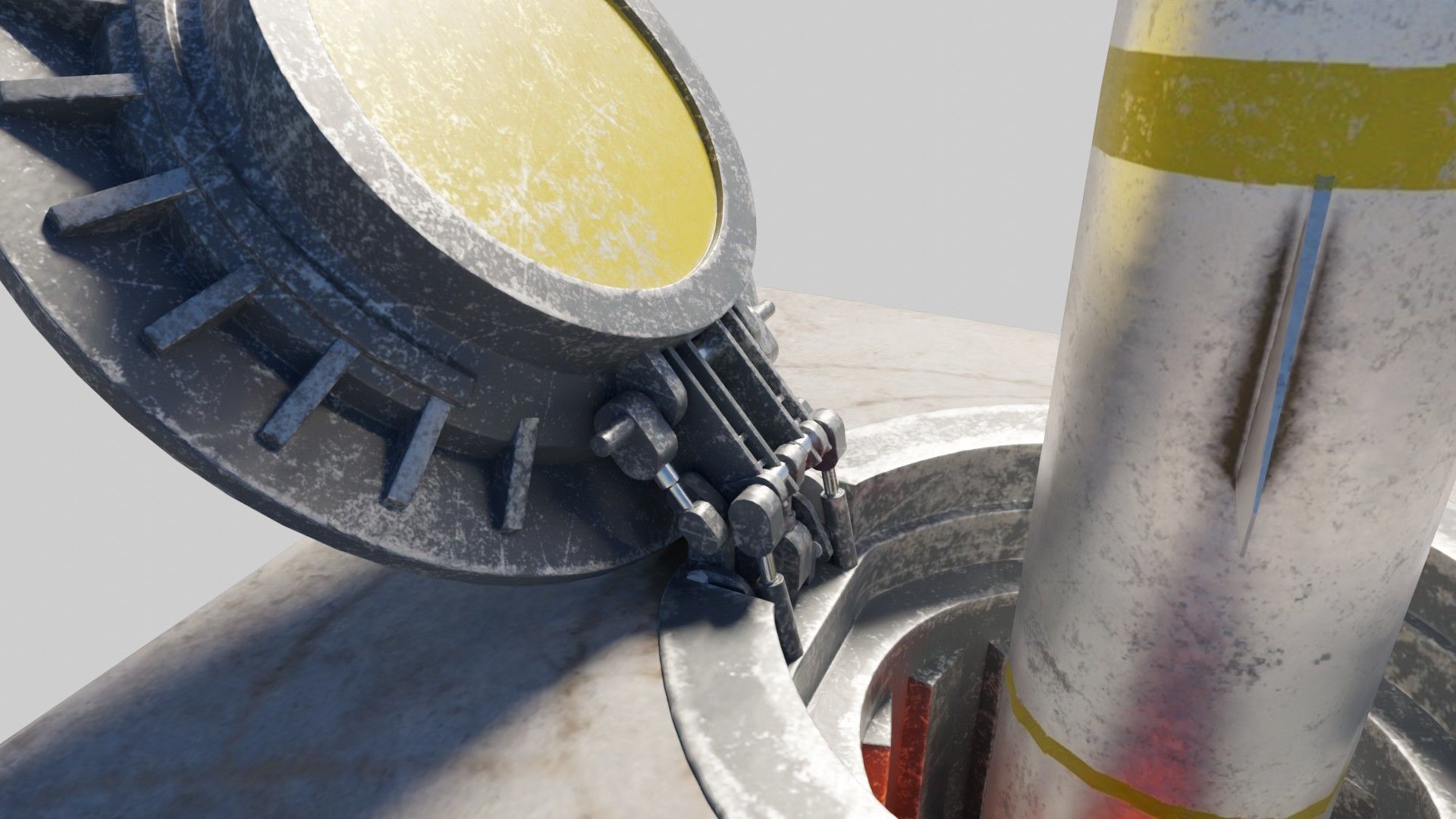 Missile with 2k pbr textures 3 variation Low-poly 3D model_7