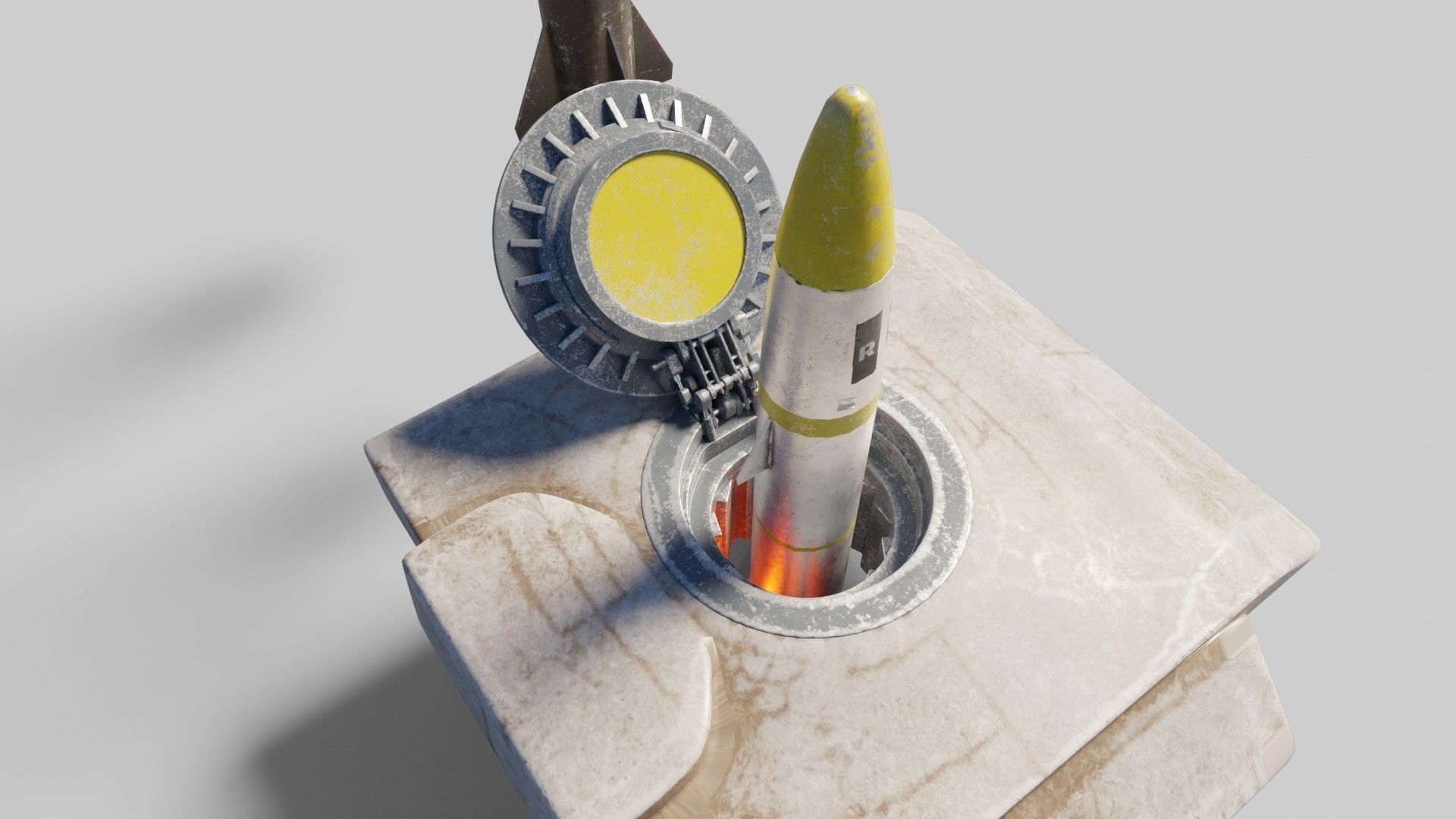 Missile with 2k pbr textures 3 variation Low-poly 3D model_8