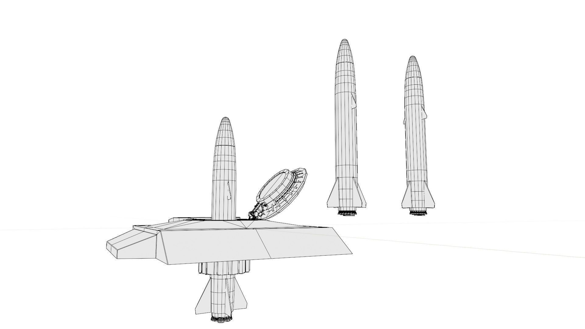 Missile with 2k pbr textures 3 variation Low-poly 3D model_19