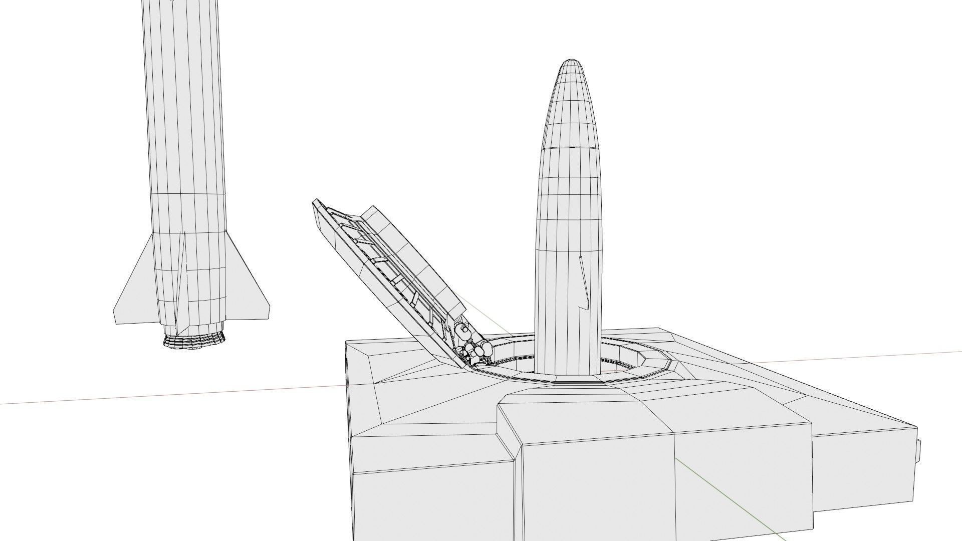 Missile with 2k pbr textures 3 variation Low-poly 3D model_13