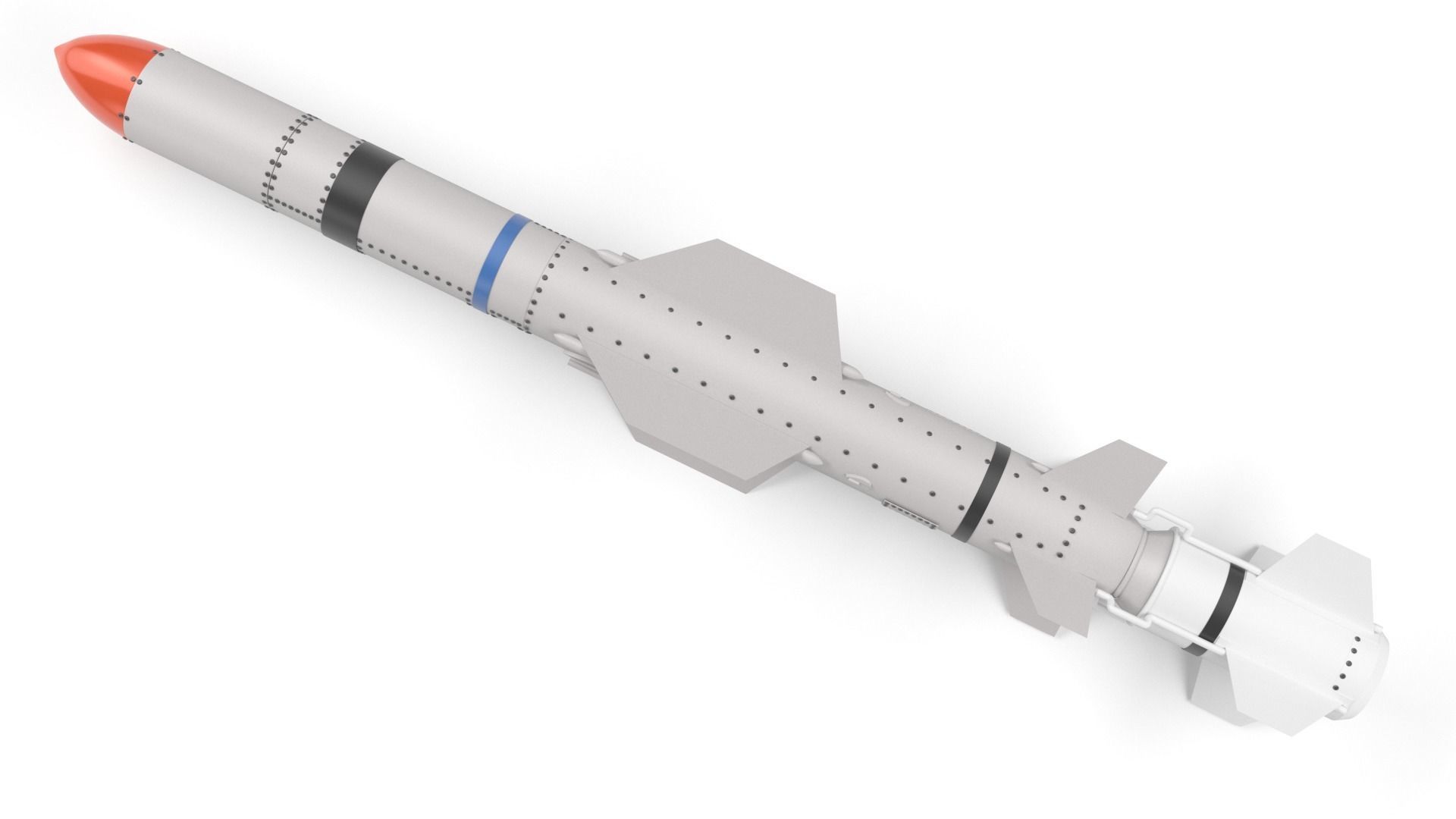 AGM UGM RGM 84 Harpoon Anti-Ship Missile 3D model_1