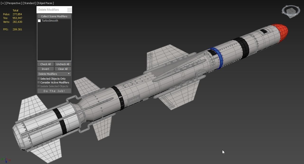 AGM UGM RGM 84 Harpoon Anti-Ship Missile 3D model_7