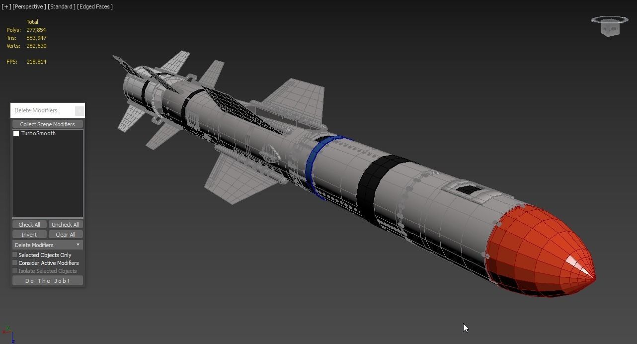 AGM UGM RGM 84 Harpoon Anti-Ship Missile 3D model_5