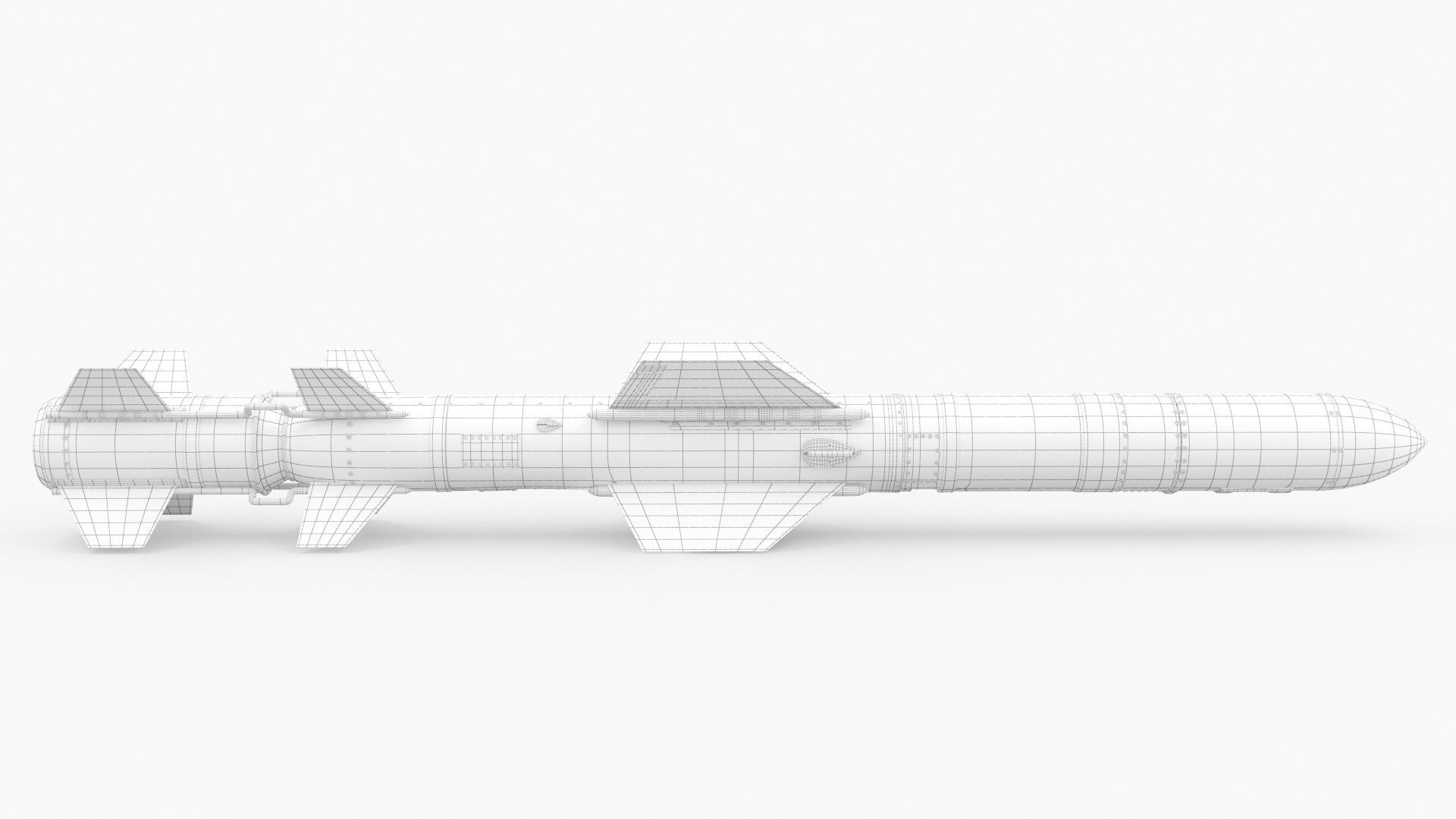 AGM UGM RGM 84 Harpoon Anti-Ship Missile 3D model_13