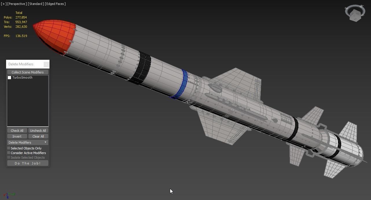 AGM UGM RGM 84 Harpoon Anti-Ship Missile 3D model_4