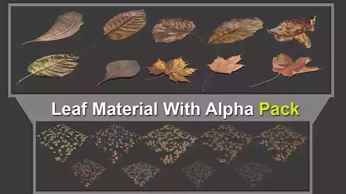 20 Leaf Material With Alpha Pack Texture