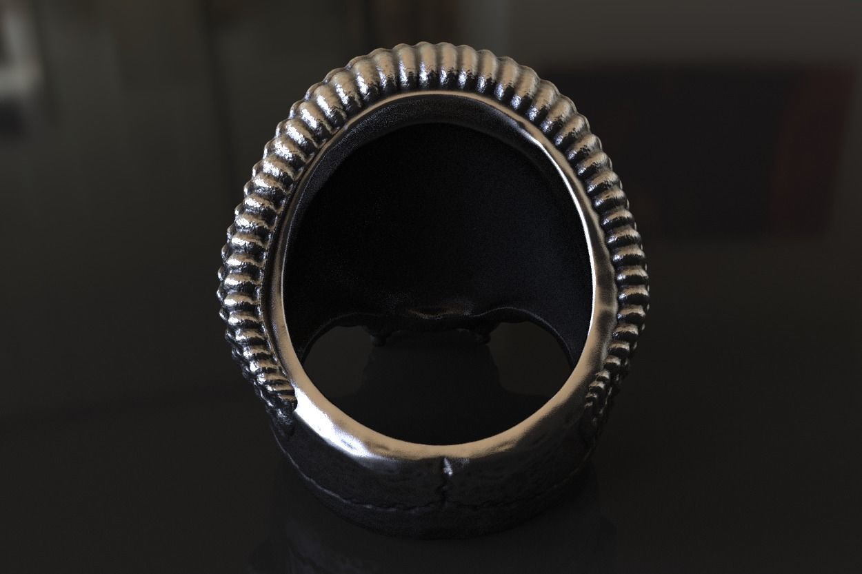 Beanie Skull Ring 3D Model For Silver and Gold Casting Stl print 3D print model_4