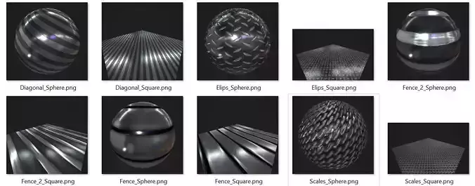 Embossed PBR metal material Set 1