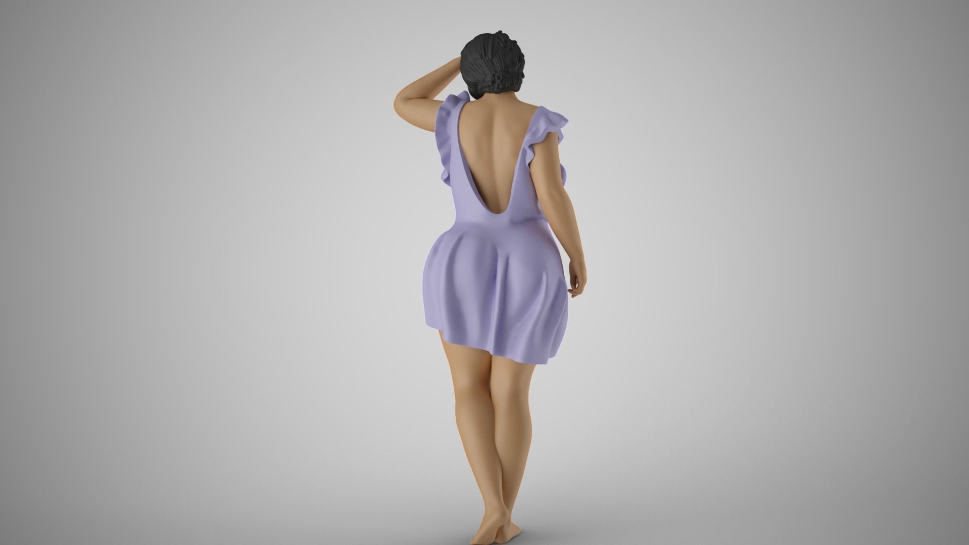 Fatigue 2 woman in dress 3D print model_7