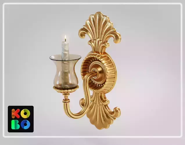 Ornamental Candlestick 04 - 4K 3D model