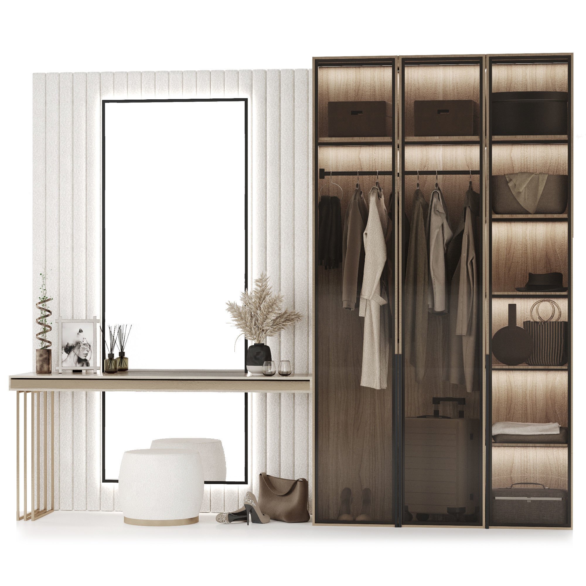 Composition in the hallway 3D model_2