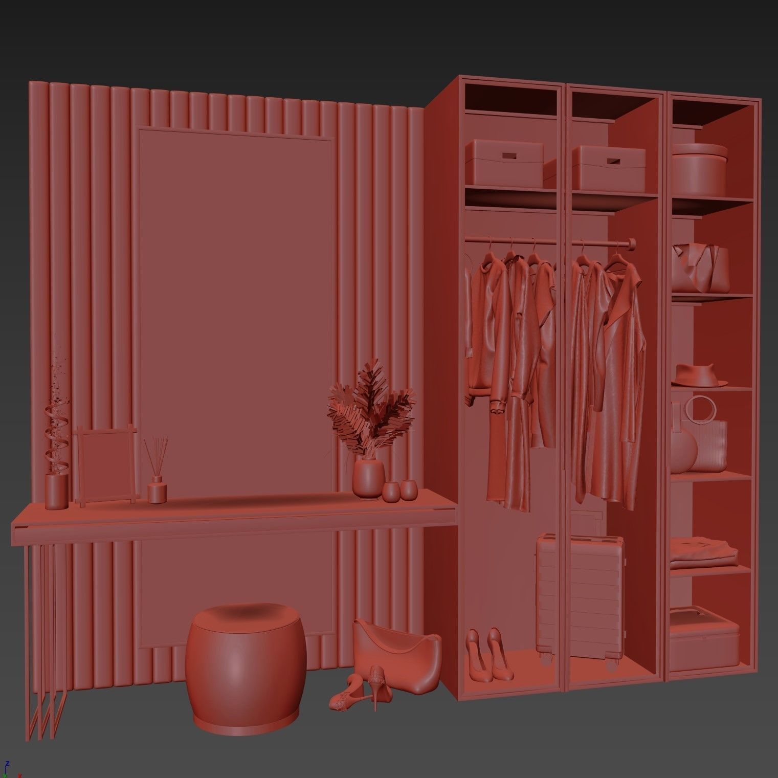 Composition in the hallway 3D model_9