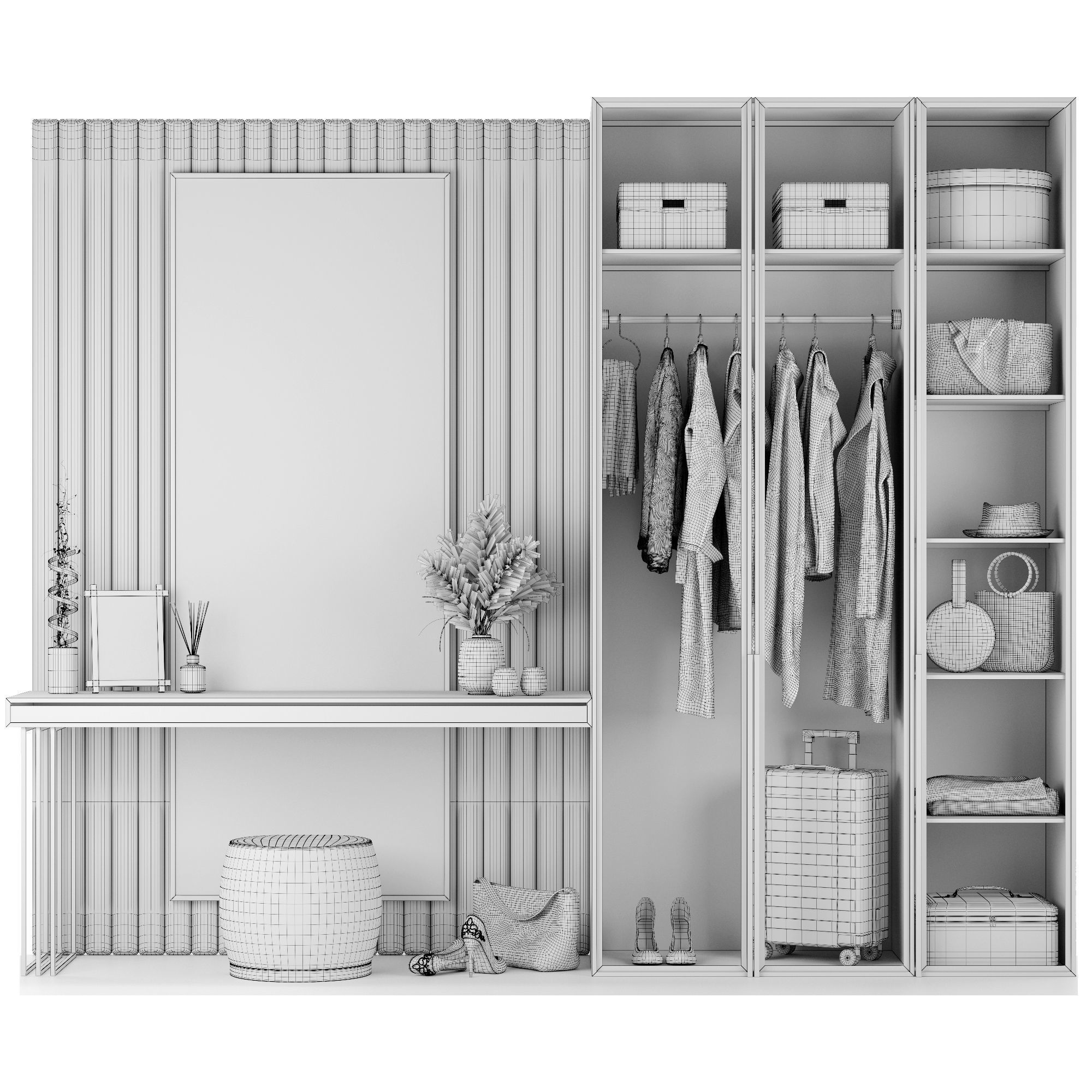 Composition in the hallway 3D model_8