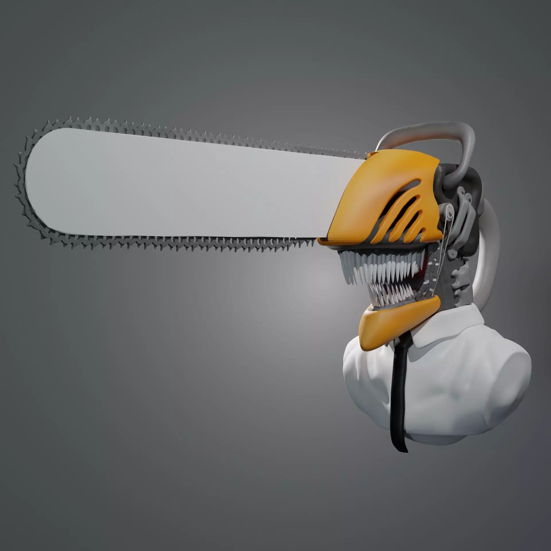 Chainsaw Man Bust 3D Model 3D model_0
