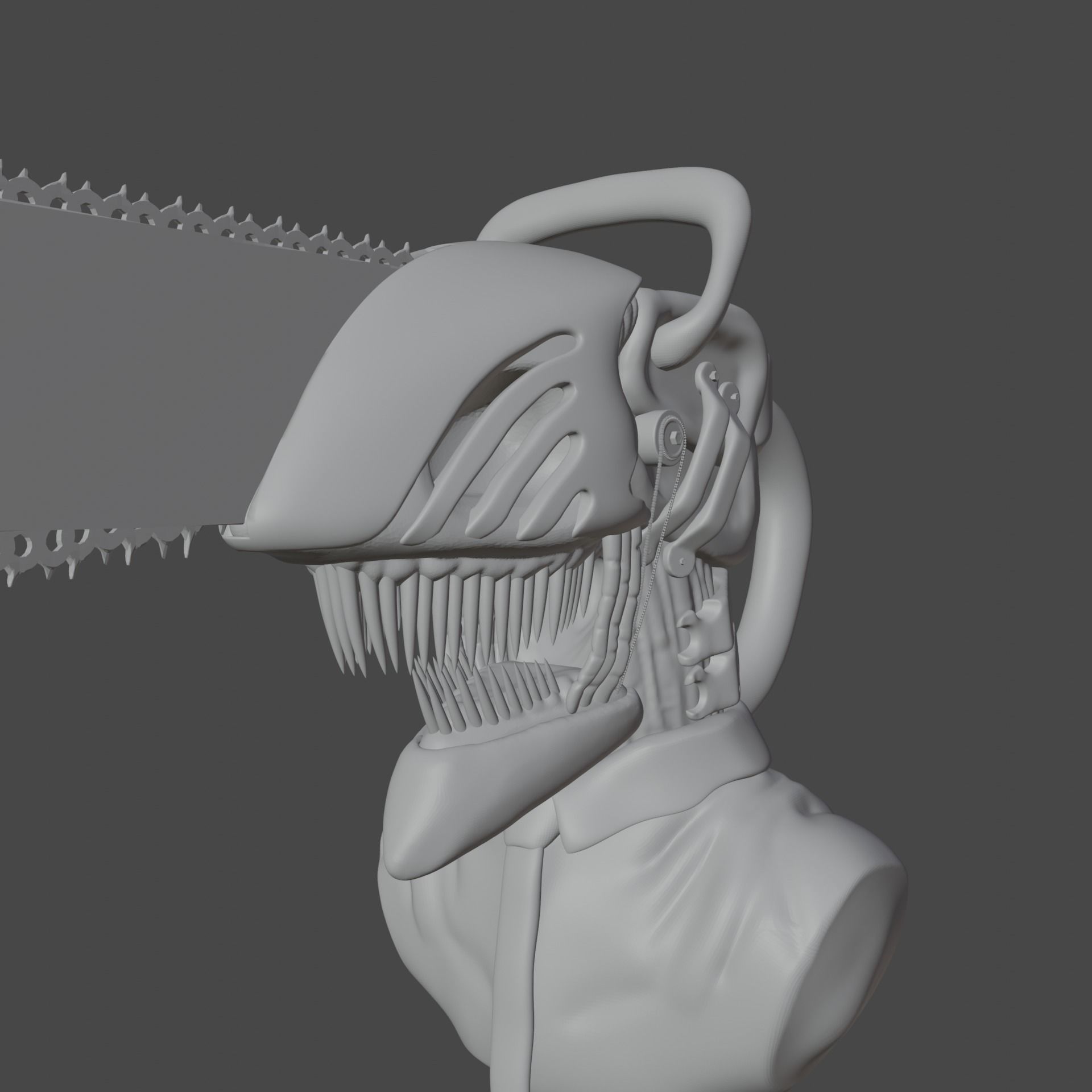 Chainsaw Man Bust 3D Model 3D model_14