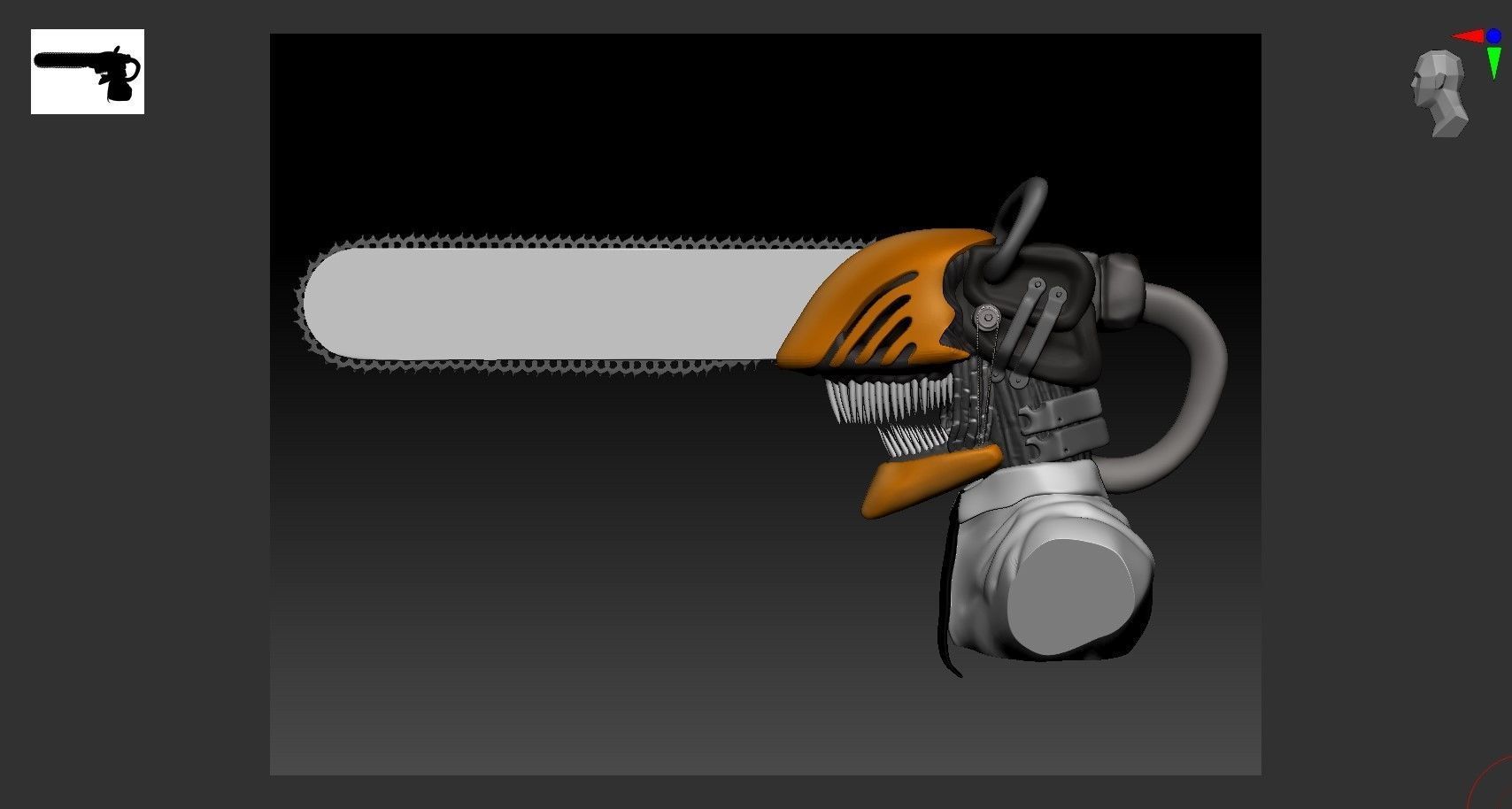 Chainsaw Man Bust 3D Model 3D model_19