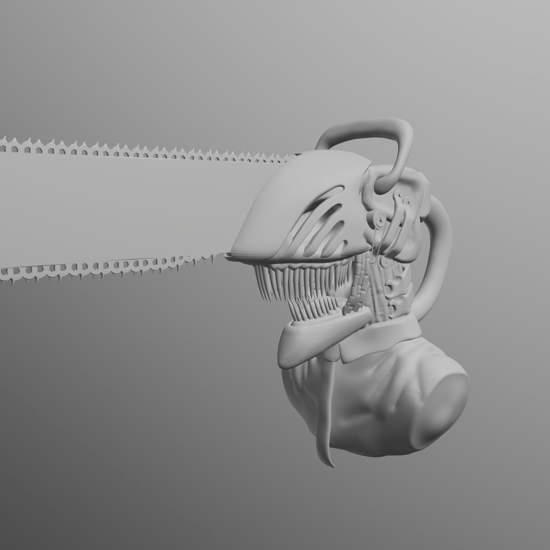 Chainsaw Man Bust 3D Model 3D model_9