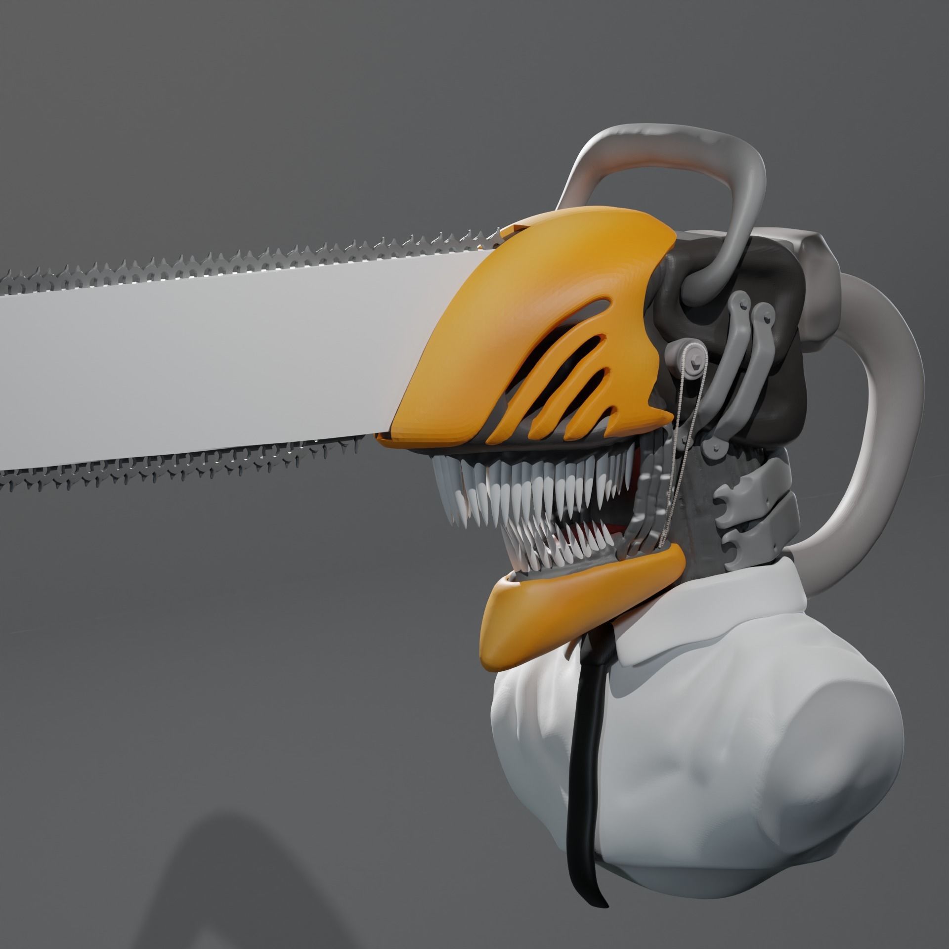 Chainsaw Man Bust 3D Model 3D model_8