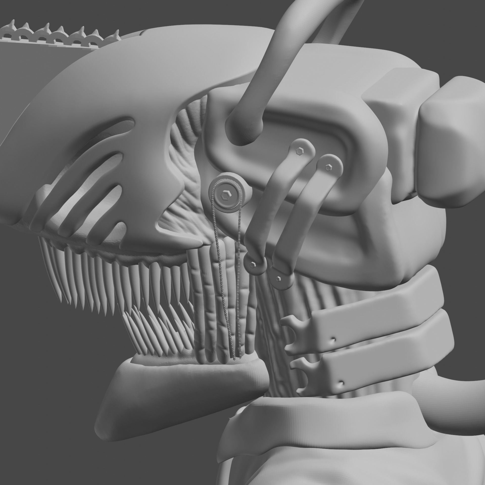 Chainsaw Man Bust 3D Model 3D model_13