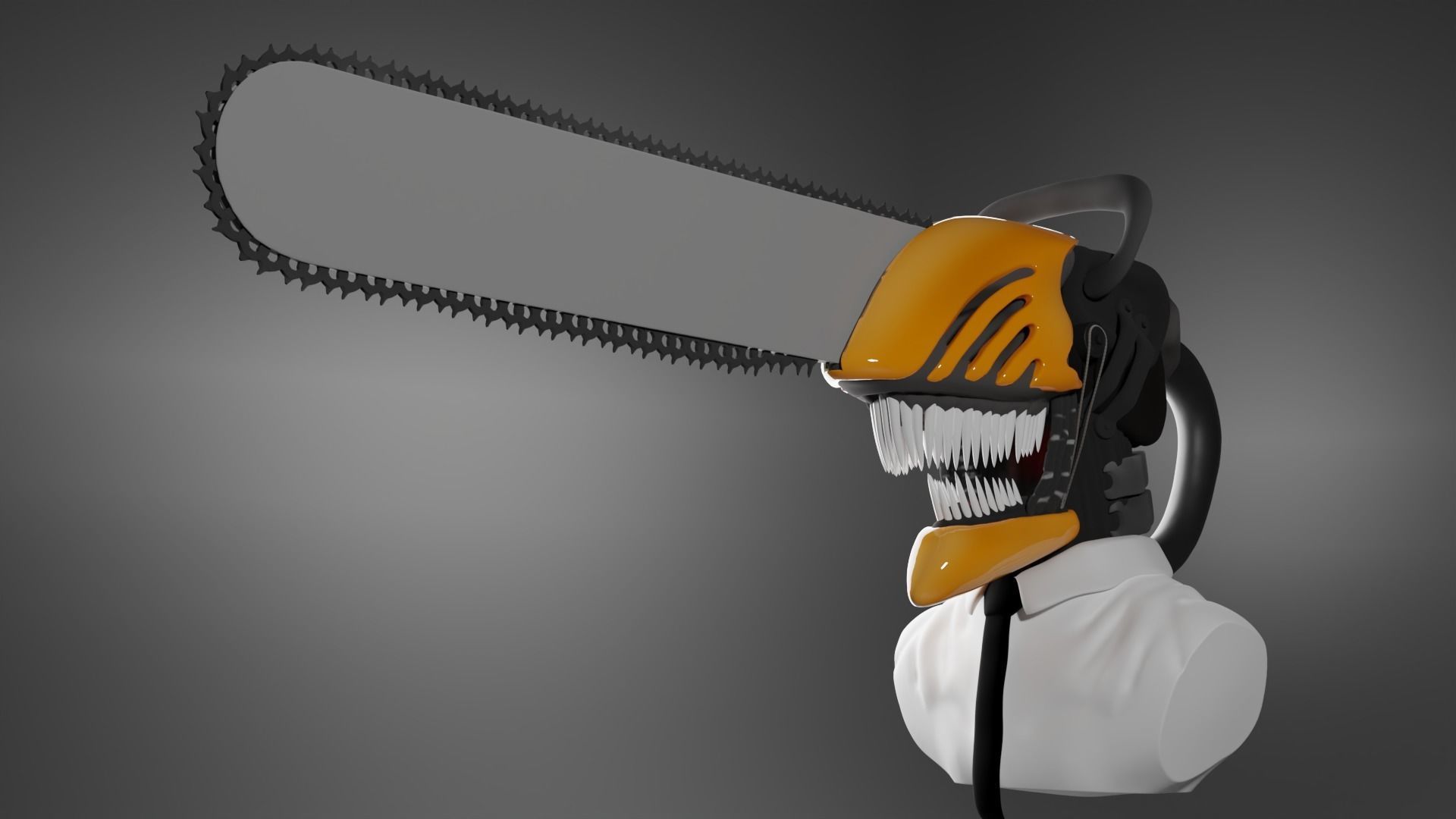 Chainsaw Man Bust 3D Model 3D model_1