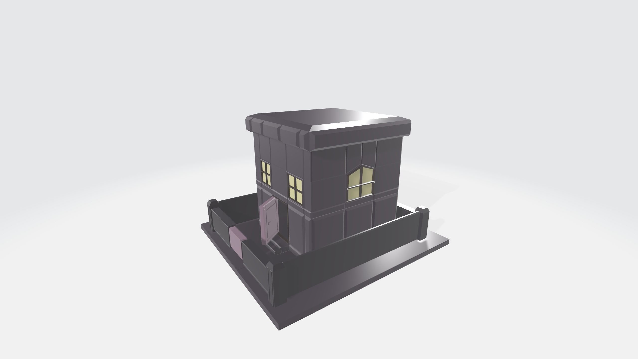 vault house Low-poly 3D model_7