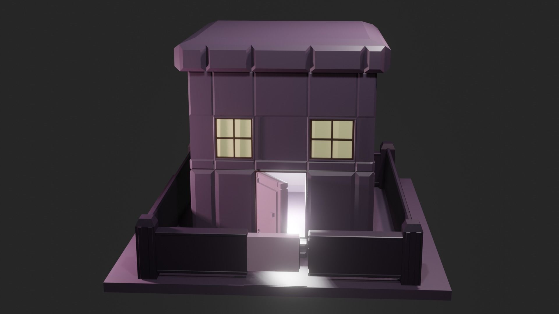 vault house Low-poly 3D model_1