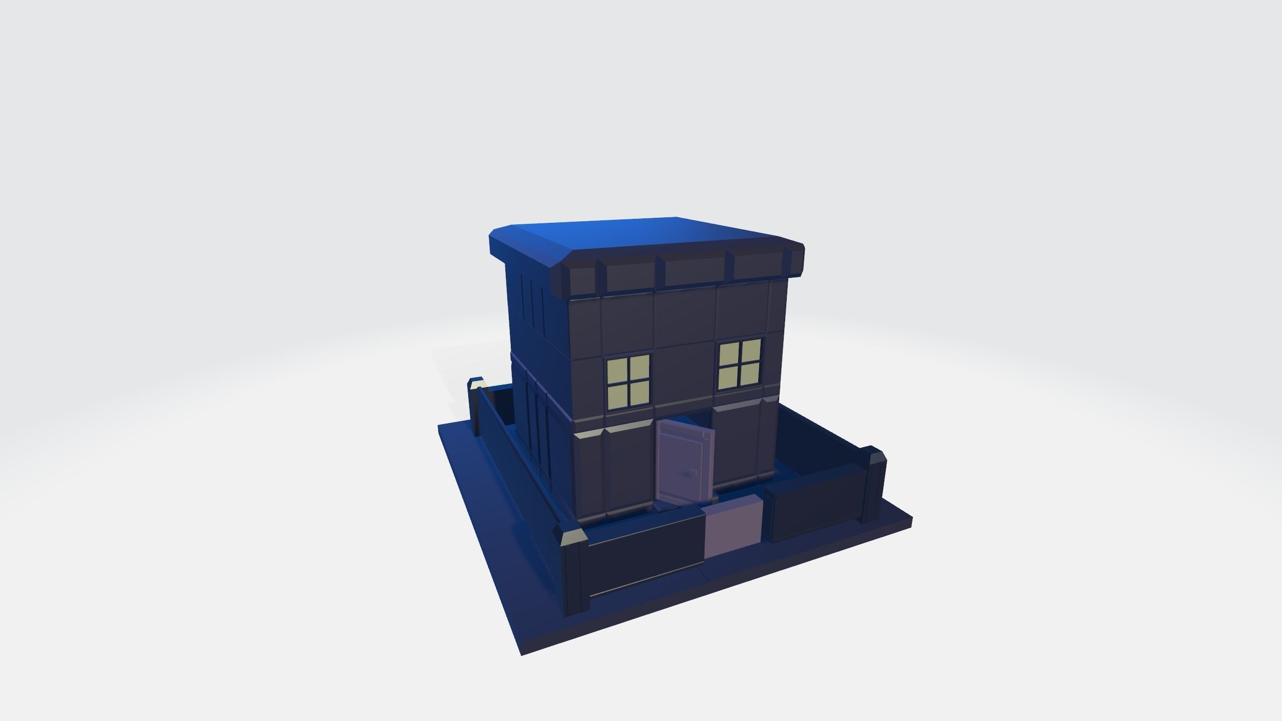 vault house Low-poly 3D model_8