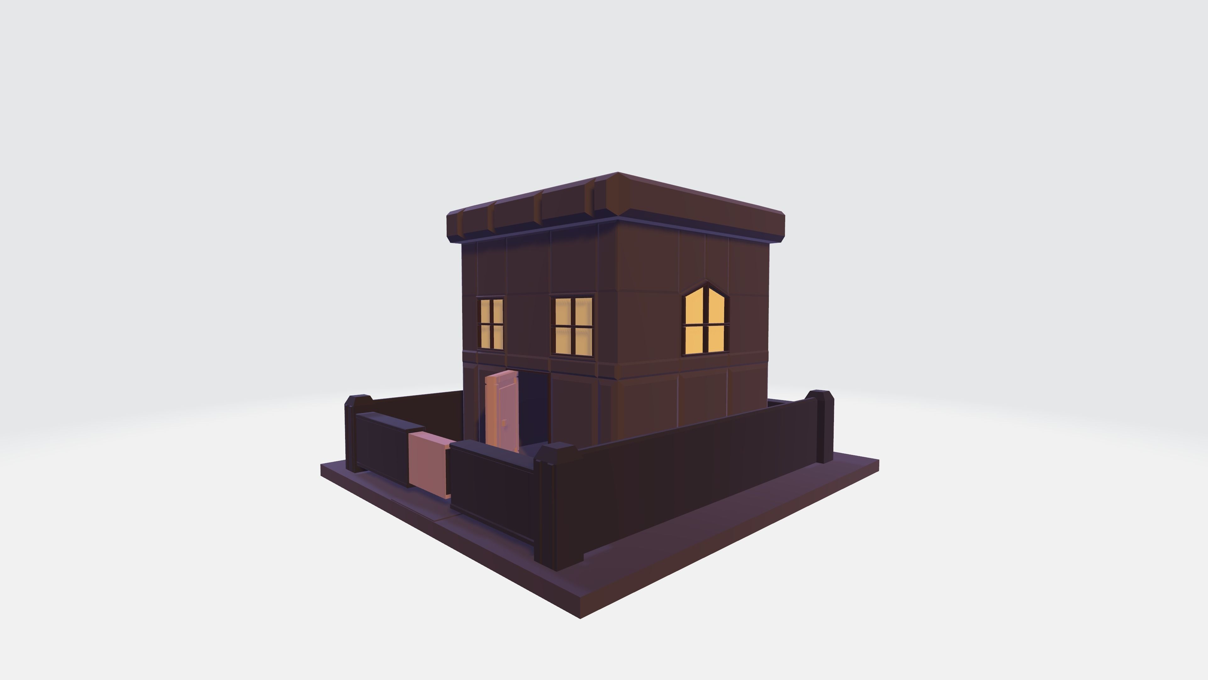 vault house Low-poly 3D model_3
