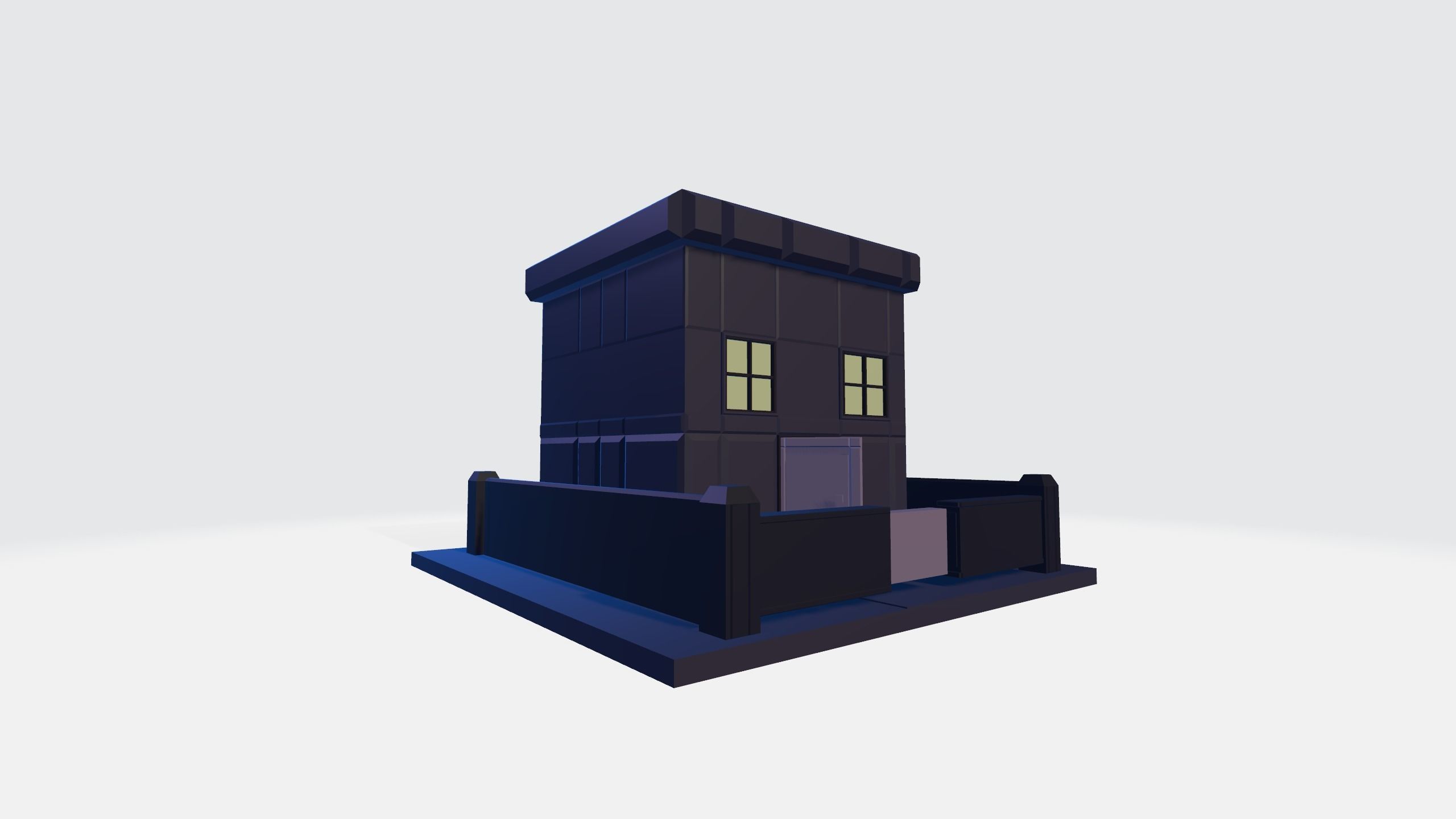 vault house Low-poly 3D model_5