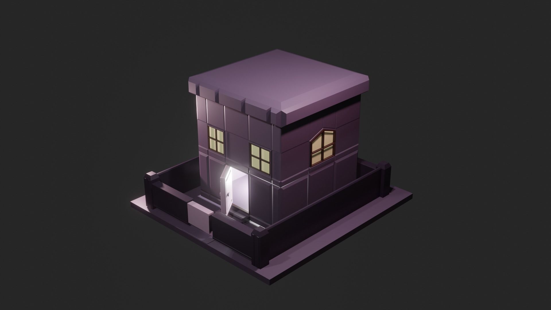 vault house Low-poly 3D model_2