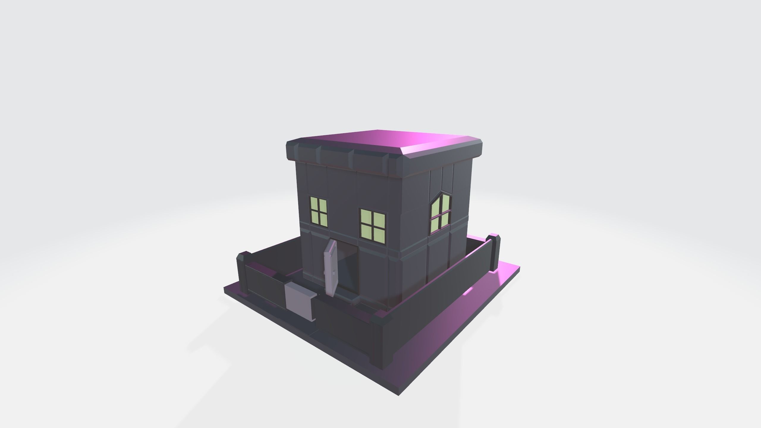 vault house Low-poly 3D model_9