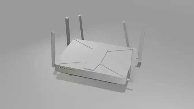 Router wireless Low-poly 3D model