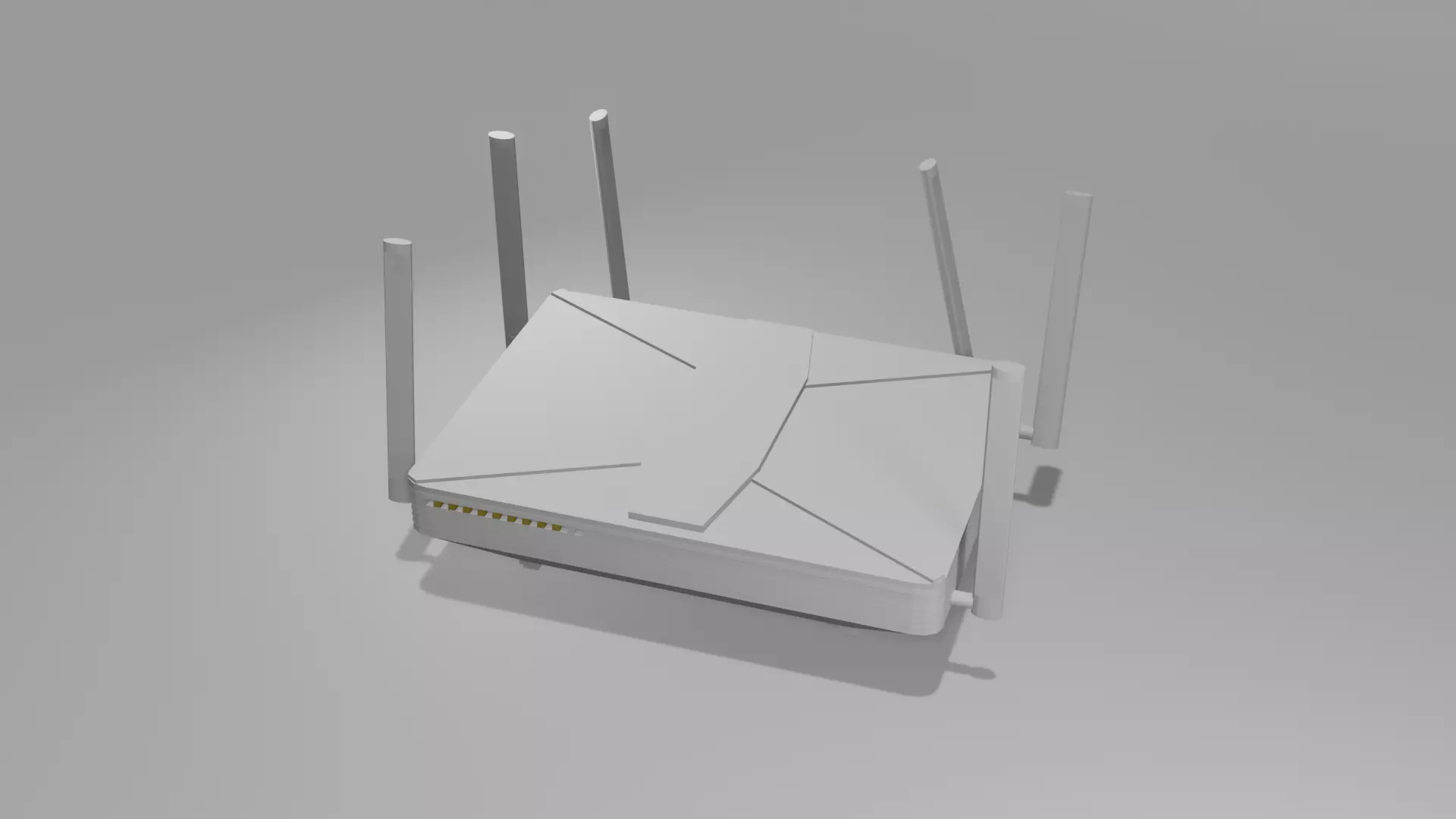 Router wireless Low-poly 3D model_0