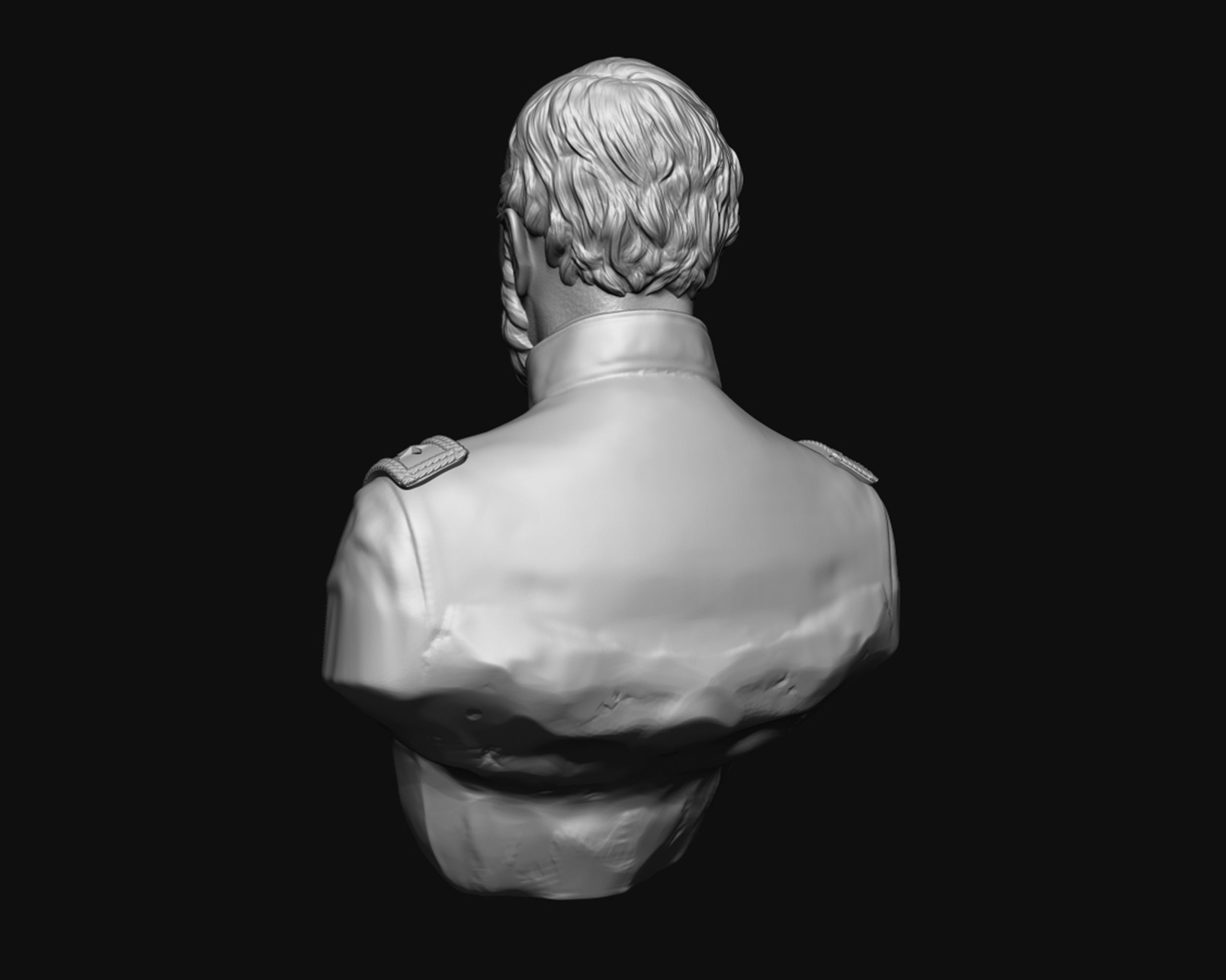 General George Meade bust sculpture 3D print model_6