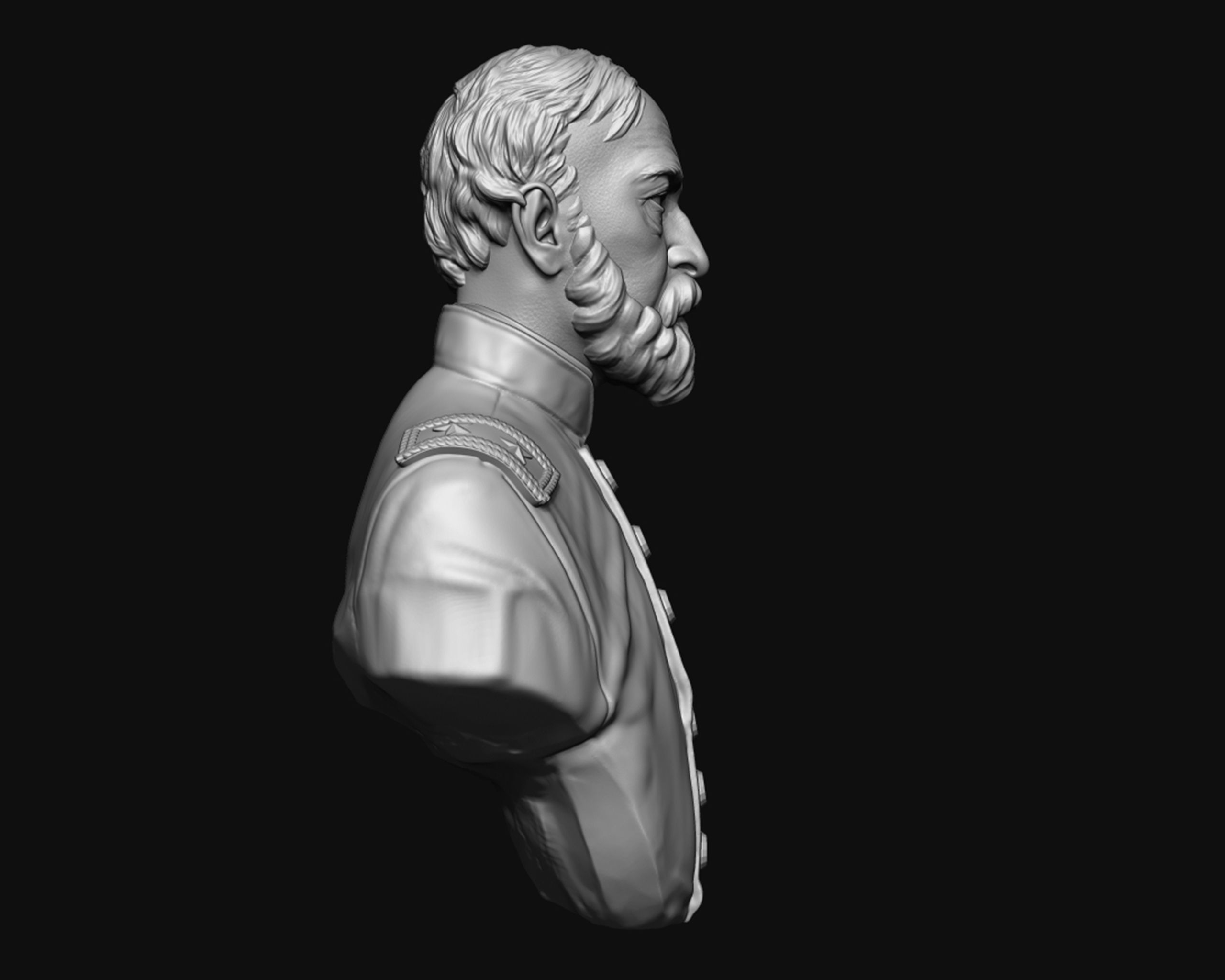 General George Meade bust sculpture 3D print model_8