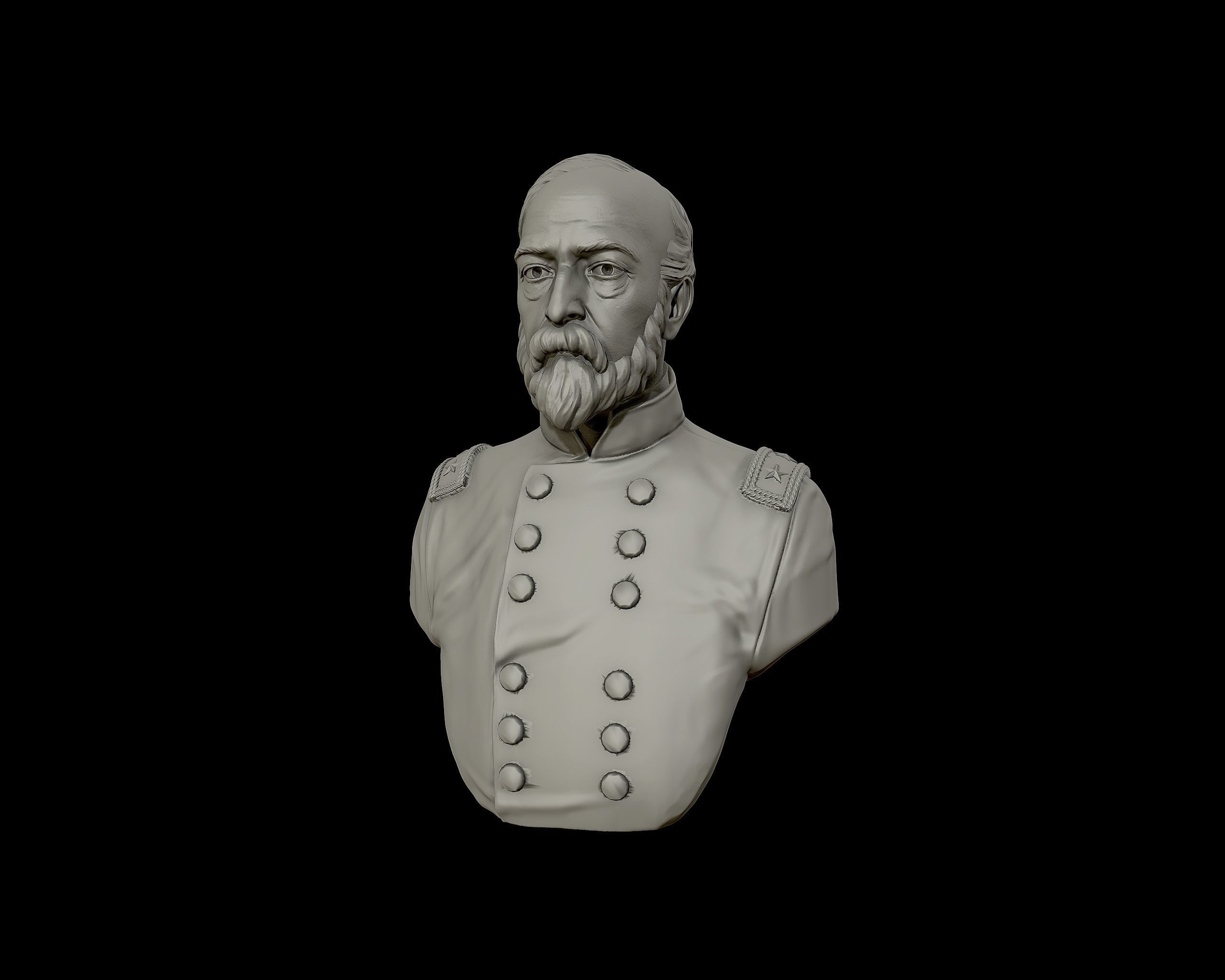 General George Meade bust sculpture 3D print model_19