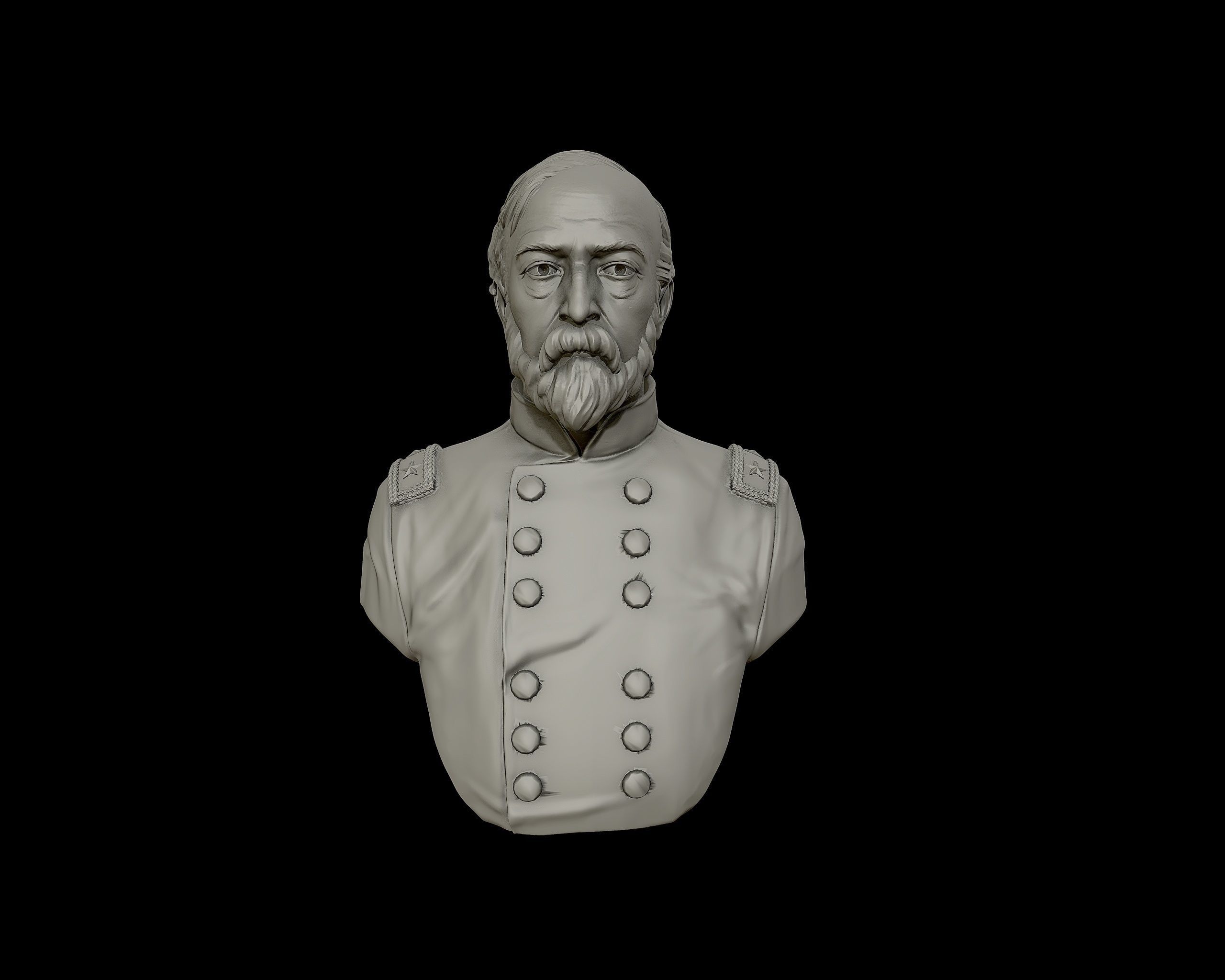General George Meade bust sculpture 3D print model_18
