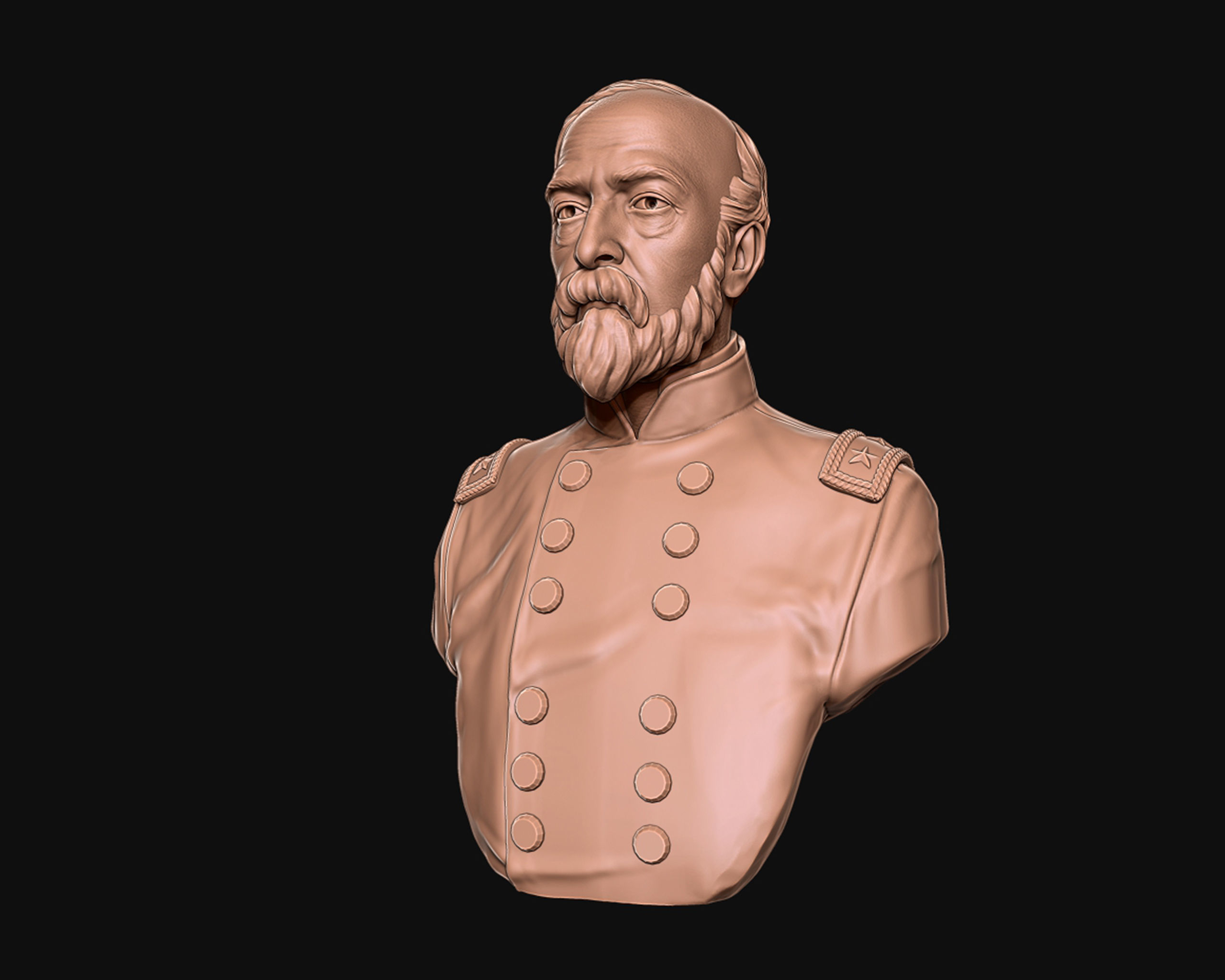 General George Meade bust sculpture 3D print model_17