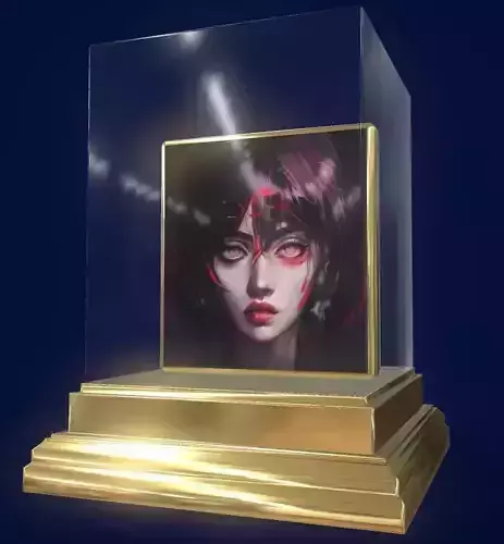 Gold Club Neurogirl 7 Low-poly 3D model