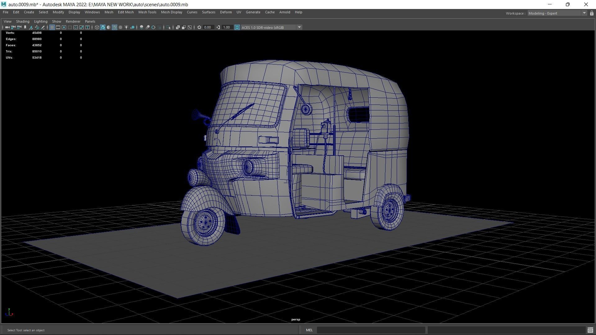 indian Tuk Tuk 3D model_11